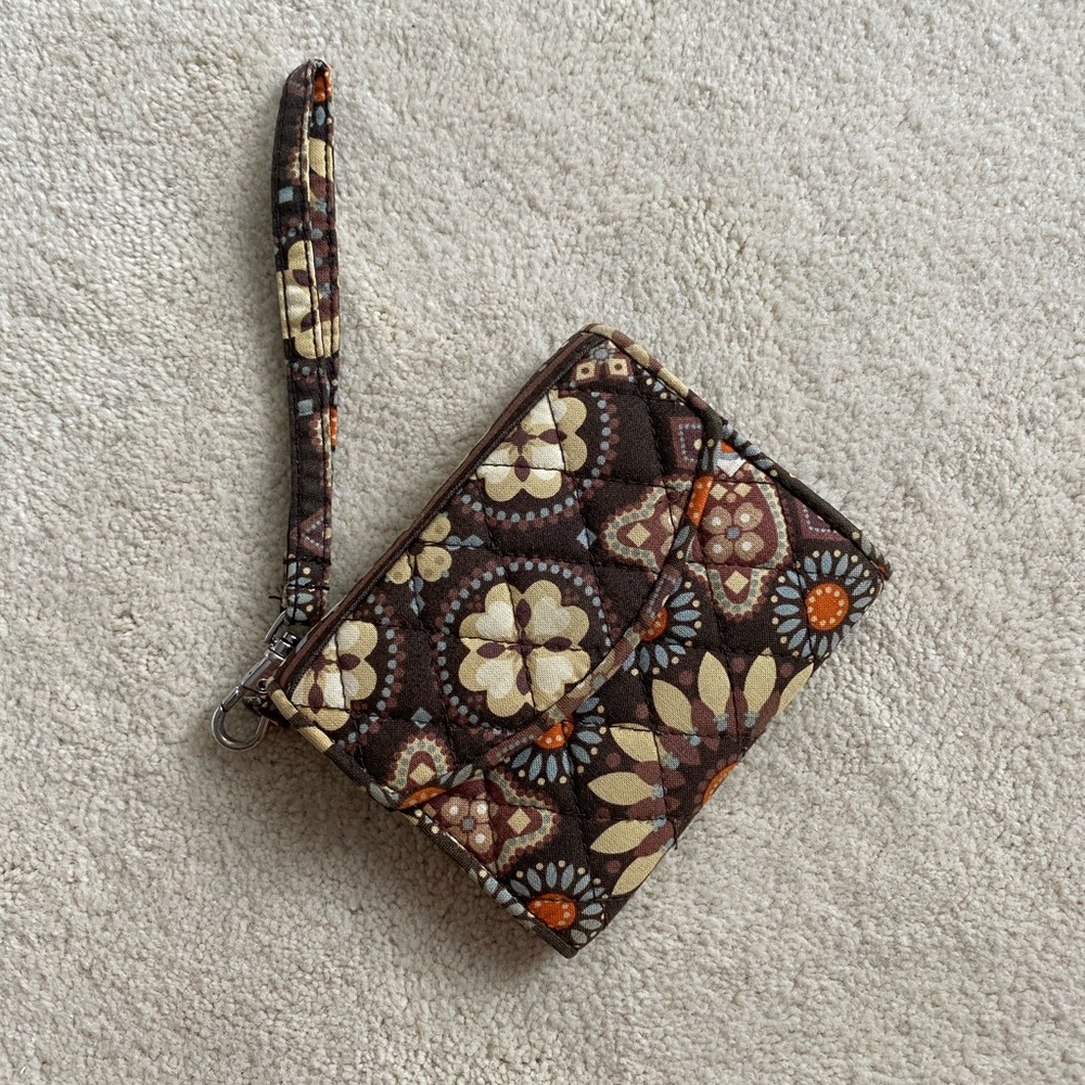 Brown Vera Bradley Wristlet